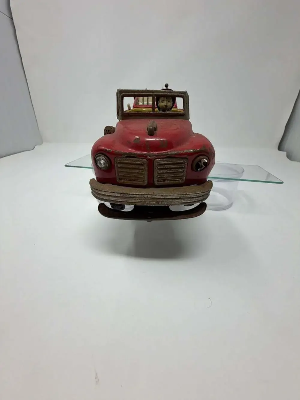 Vintage T.N. Nomura F.D. 6097 Tin Litho Friction Fire Engine Truck Japan